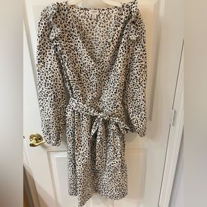 J Crew Lightweight Cotton Puff-sleeve mini dress